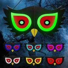 BlcTec Halloween Decorations Spooky Eyes Lights，23.6 Inch Large Wooden