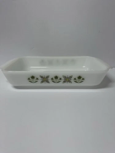 Anchor Hocking Fire King 1 1/2 qt Meadow Green Casserole Baking Dish 432 VTG