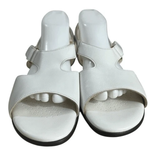 SAS Suntimer Heel Strap Sandal Size 12 N Summer Shoes Flats White Black Sole - Image 3 of 4