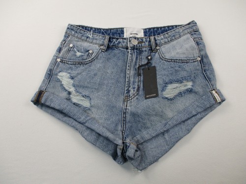 One Teaspoon Bandits Blue Moon Distressed Denim Shorts Women’s 31