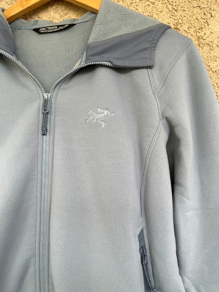 Arc'teryx Kyanite Blue-Gray Full Zip Fleece Hoodie Sweater Jacket