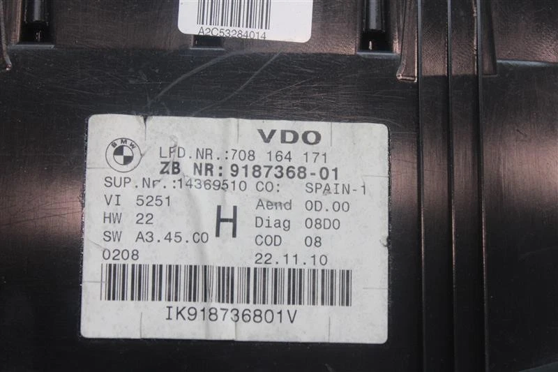 CLUSTER VELOCÍMETRO BMW 335i 2009 09 2010 10 2011 11 2012 12 A2C53387908 1295822 Foto 4 de 4
