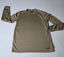 XGO Military Long Sleeve Base Layer Shirt Coyote Brown Size M USA Made