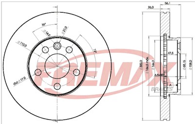FREMAX BD-1531 Brake Disc for FORD,SEAT,VW