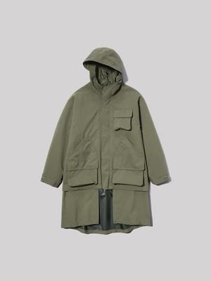 GU X Engineered Garments Padded Shell Parka Coat Jacket Olive green (US Size M)
