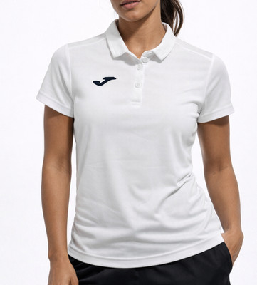 Joma Women s White Athletic Polo Shirt Size L Performance Tennis Golf Top Hiking