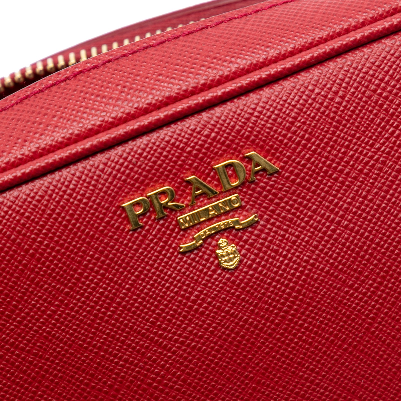 Authenticated Prada Mini Saffiano Camera Bag Red … - image 5