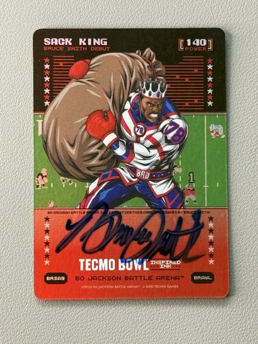 🔥Bo Jackson Battle Arena Tecmo Bowl Sack King Bruce Smith Brawl Auto SSP 🔥