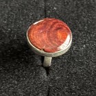 Chimney Butte Native American Sterling Silver Round Cabochon Ring Size 3.5 — photo 4
