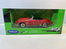 1955 Mercedes-Benz 190 SL Diecast Model Car: 1/24 Scale, New in the Box By Welly