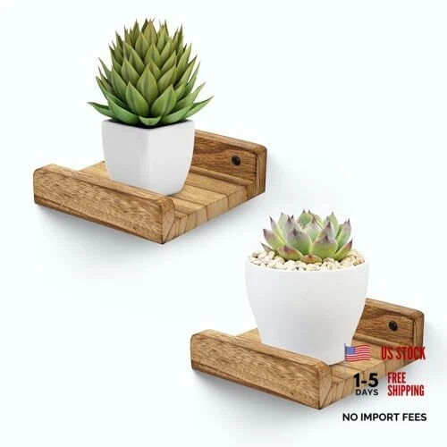 Small Wall Shelves,Mini Floating Shelf with 5 Inch(2pcs) Carbonized Black