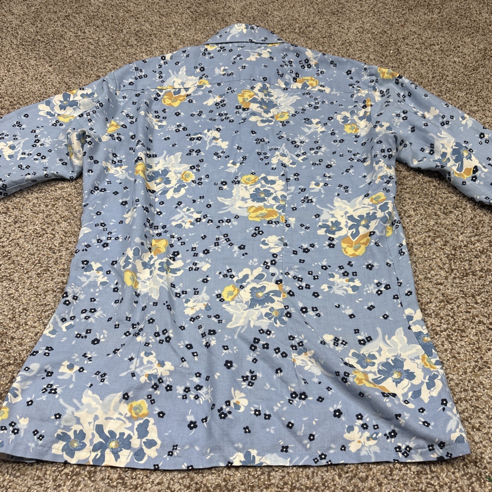 VINTAGE Sears Jeans Joint Shirt Mens Medium Colorful Button Up Floral - View 14
