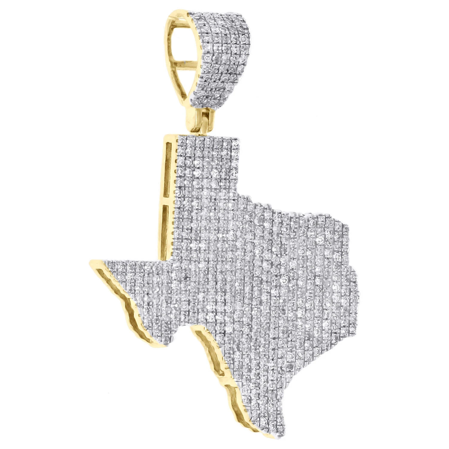 1.00CT Natural Moissanite Texas Map 1.5