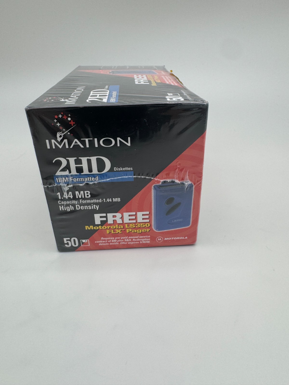 Imation 2HD 3.5” Floppy Disks 1.44MB 50-Pack Factory Sealed 1999 IBM Formated
