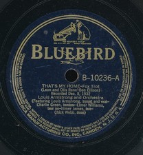 78tk-Jazz-BLUEBIRD 10236-Louis Armstrong-(That's my home/I hate to leave you now