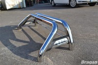 Bragan Chrom-Edelstahl Rollbar + LED FüR Mitsubishi L200 Triton 2019-2023