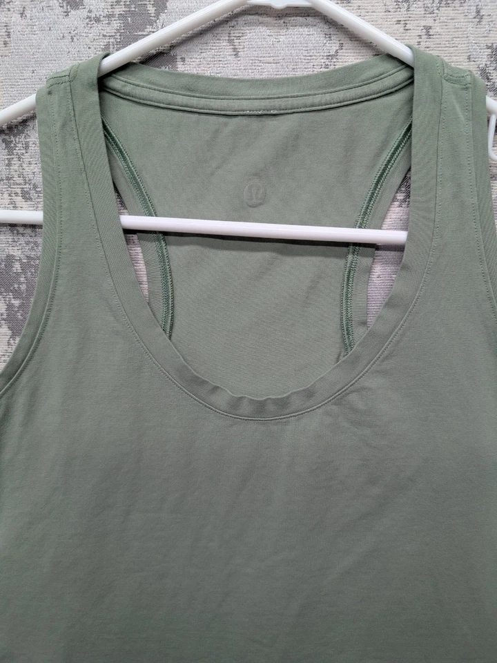 Lululemon Love Tank Women's Activewear Top Green Cotton Racerback Chest 34" GUC - Image 3 of 4