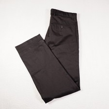 Dockers Signature Khaki Men's Pants Black Flat Front Classic Fit 38x34