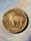 1913 P Buffalo Nickel Type 1 Raised Mound Dark Toned Nice Details