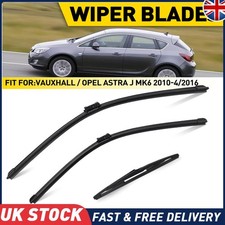 For Astra J Vauxhall Astra 10+ Front Rear Windscreen Wiper Blades 27''+25''+12''