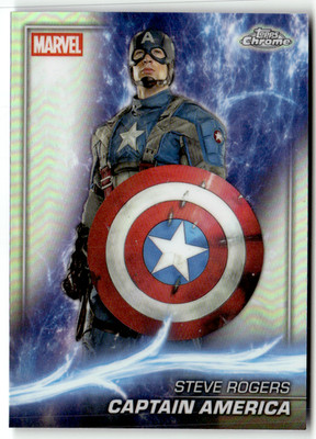 Topps Marvel Studios Chrome 2025 Card No. 20 Captain America Refractor
