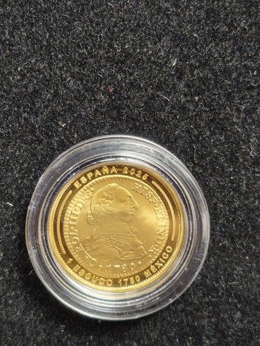 2025 Spain 50 Euro .999 Gold Coin 1 Escudo 1780 Mexico Proof AGW .108 Oz 3.375 G