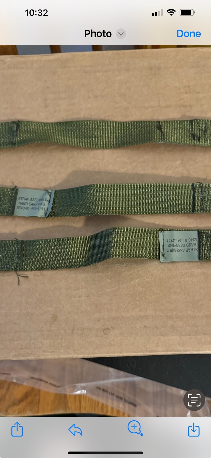 MILITARY SURPLUS 3  EACH  BRAND NEW HAND CARRYING STRAPS SINEGARS RADIO