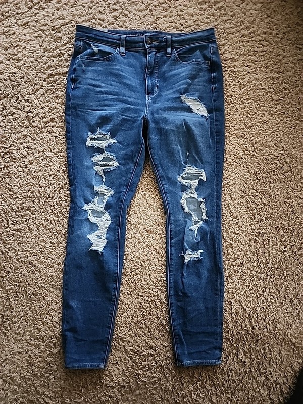 American Eagle Jeans AE  The Dream Jean Super High  Stretch Denim Jegging 10 Reg