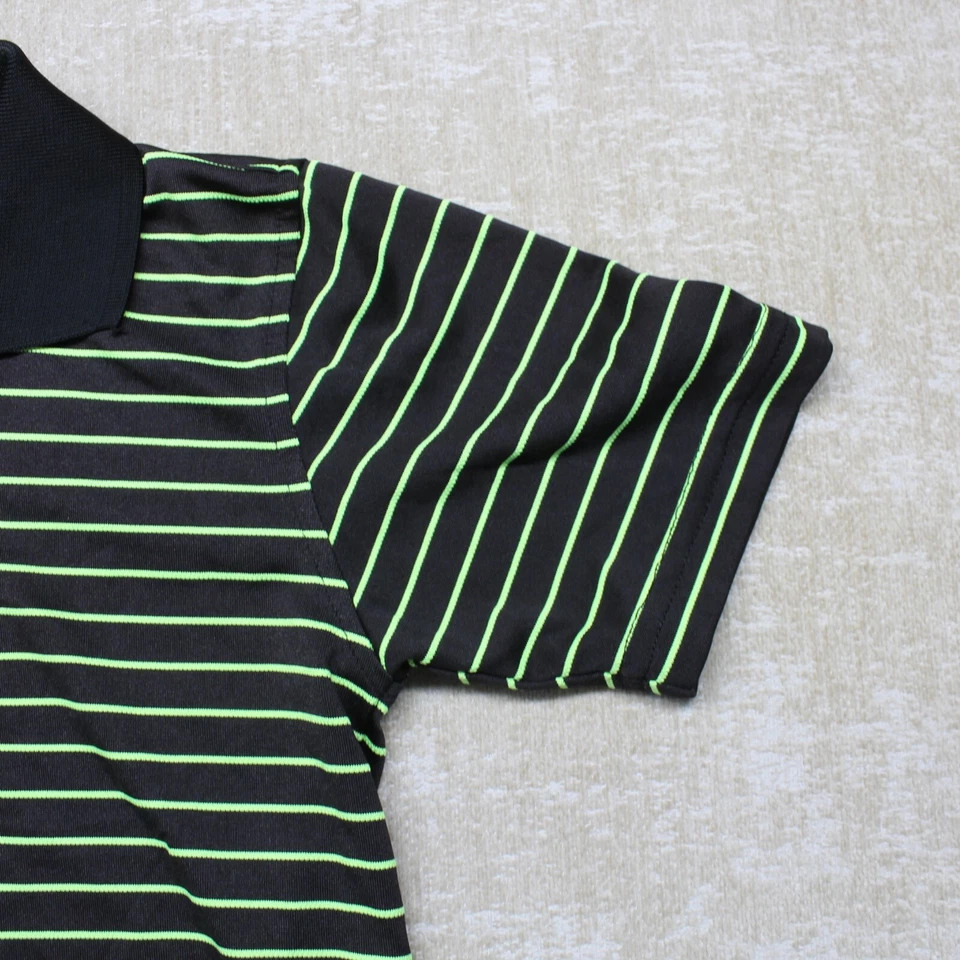 Camisa Polo George Jóvenes Niños Top M 8 Verde y Negro Rayas Manga Corta Foto 3 de 4