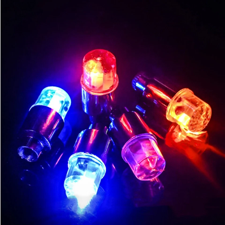 4× Multicolor LED Car Wheel Tire Air Valve Stem Cap Decoration Light Accessories - Image 2 of 4