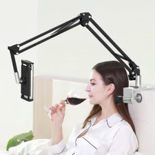 Cell Smart Phone Tablet Ipad Holder Bracket Clip Bed Table Desktop Mount Stand