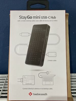 Twelve South StayGo Mini USB-C Hub für iPad oder MacBook - HDMI, USB-A, Audio