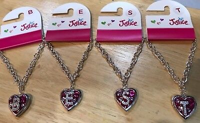 Justice Locket Charm Bracelet Crystals Initial A B C E G H J K L M R S T Wow Ebay