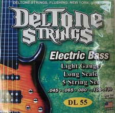 Electric Bass Light Gauge 5 String Set. Juego De 5 Cuerdas Bajo El&eacute;ctrico. DL 55