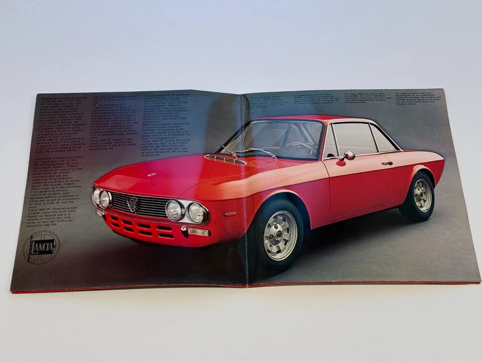 Lancia Fulvia Coupè 1600 HF 1972 cartaz original do folheto - Imagem 3 de 4