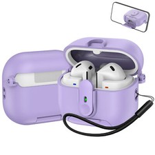 For Samsung Galaxy Buds 3 Pro/Buds 3 Case with Secure Lock Stand Hard Strap Case