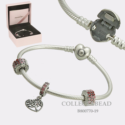 Authentic Pandora Sterling Silver Enamel Tree of Love Gift Set