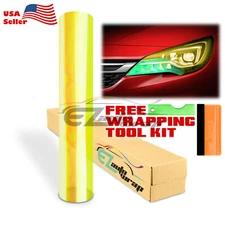 *Extra Wide* Chameleon Neo Chrome Neon Yellow Headlight Taillight Tint Film