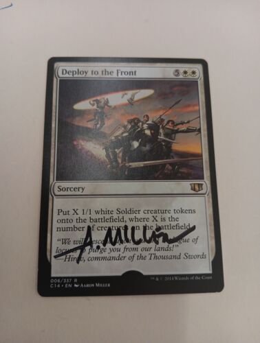 Deploy To The Front ARTIST PROOF Signed By Aaron Miller   MTG  - Picture 1 of 2