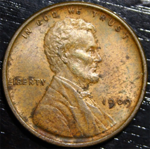 1909 P Lincoln Wheat Penny AU