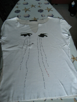 Sisley T-Shirt creme Gr. 34/36 Damen