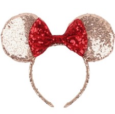 Minnie Mouse Rose Gold Wide Band Headband Ears