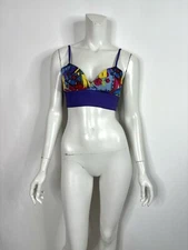 Vtg Gianni Versace Versus Multicolor Bra Top 42 M