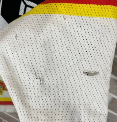 Maillot De Hockey Sur Glace Vintage EHC Biel-Bienne #19 Années 90 - Taille XL, Occasion (Porté En Match)