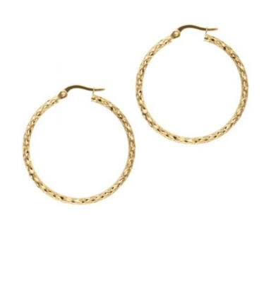 10k Echtgold Huggie Ohrring - 10k Reifen Ohrringe - Gold Reifen, Echtgold Reifen