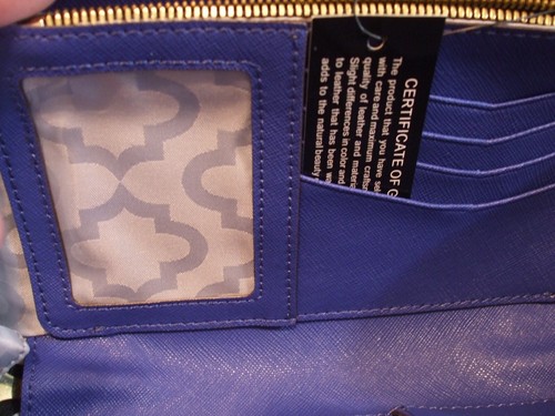 orYANY Saffiano Leather Crossbody Wallet, Talia, FROM QVC, A297464. BLUE, NWT - Picture 9 of 18