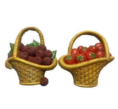 1985 Burwood Productions Wall Plaques Plastic Strawberry Raspberry Lot of 2