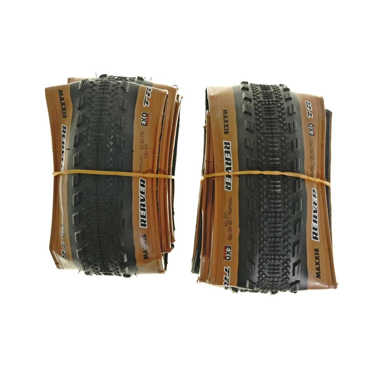 MAXXIS Reaver Bike Tire 700x45C DualCompound TR EXO Skinwall Tan