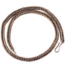 Bronze Wikingerkette Handgeflochten Flechtkette L55x4 Wikinger Bronzekette