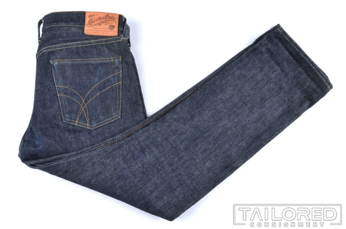 THE STRIKE GOLD SG009LTD Limited Blue SELVEDGE DENIM Pants THE STRIKE GOLD SG009LTD Limited Blue SELVEDGE DENIM Pants